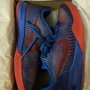 Boys nike shoes blue orange tennis shoes